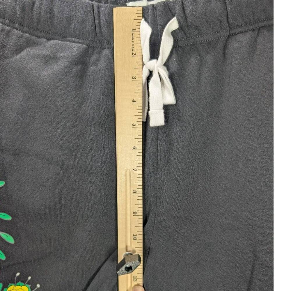 Roberto Lugo Sweatpants Medium Black Floral Jogger Drawstring Graphic Print - Picture 4 of 10
